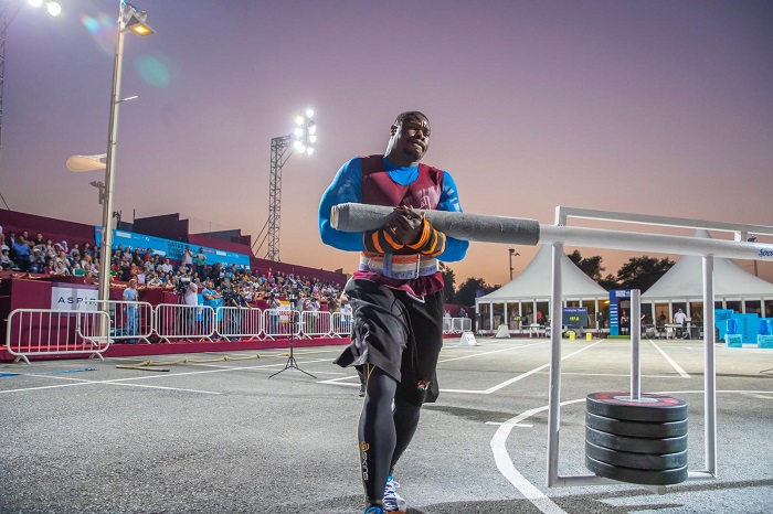 Christopher Oketch during the Conan Wheel challenge