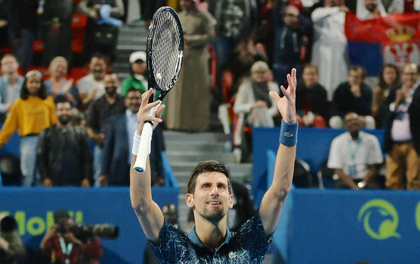 Novak Djokovic beat Damir Dzumhur in straight sets (6-1, 6-2). Photo: QOC