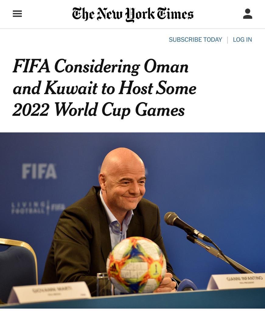 عمان والكويت الأقرب لمشاركة قطر استضافة مونديال 2022