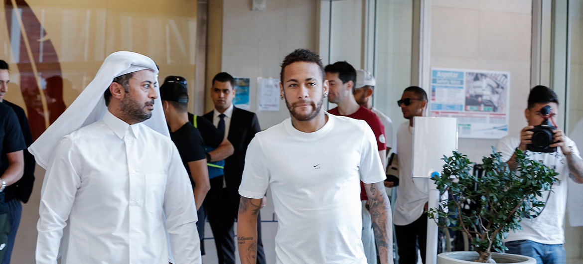 Neymar arrives at Aspetar for medical assessment