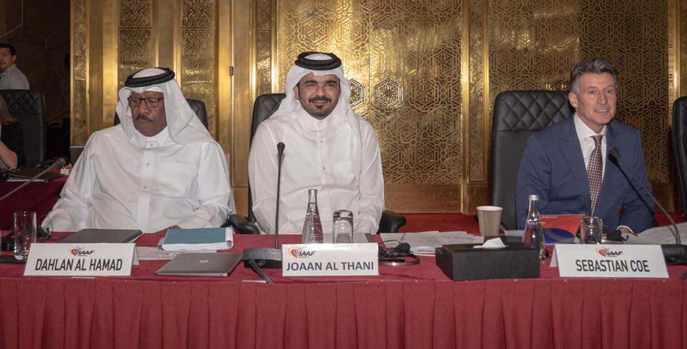 Sheikh Joaan attends IAAF meetings in Doha