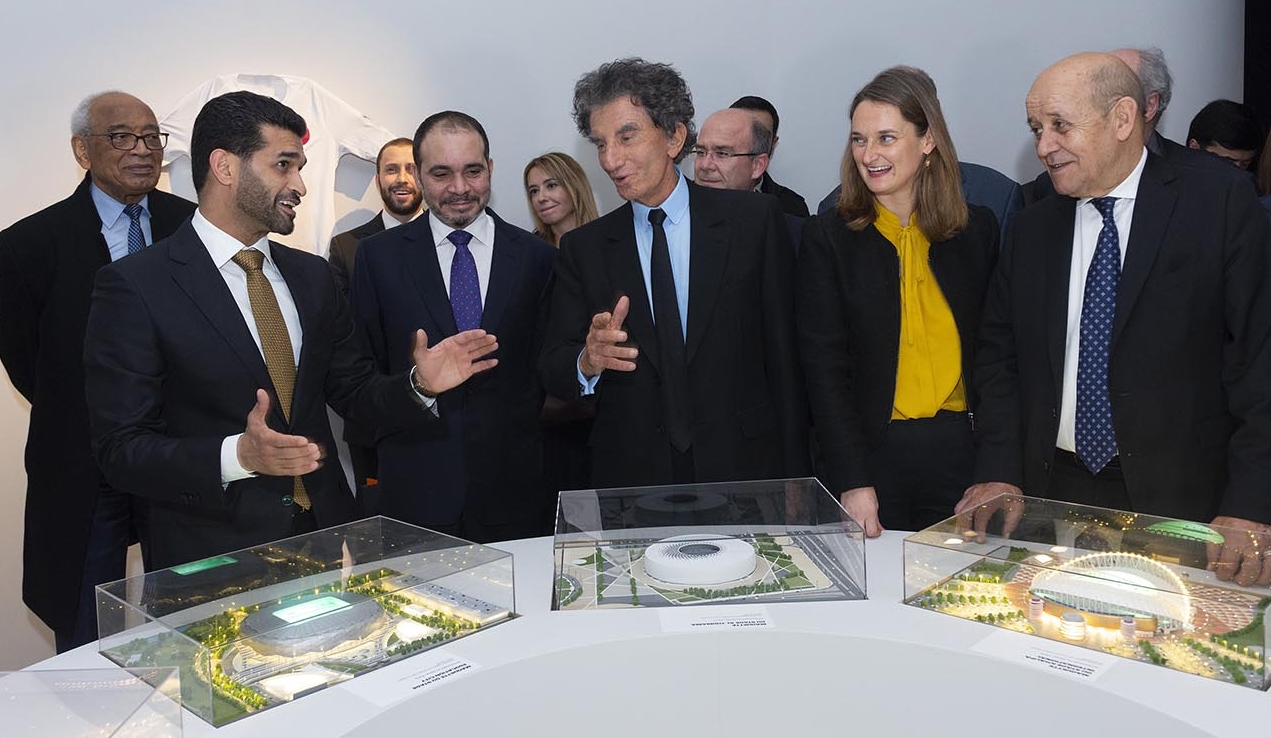 Qatar 2022 stadiums feature prominently in Arab football exhibition in Paris