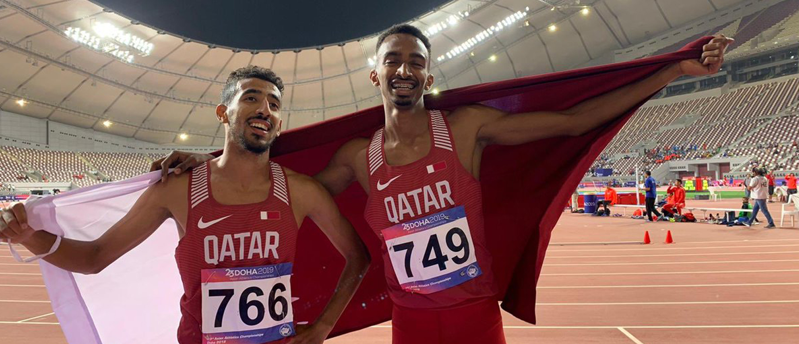 Haydar winning gold in 800m with a personal best time of 1:44.33sec