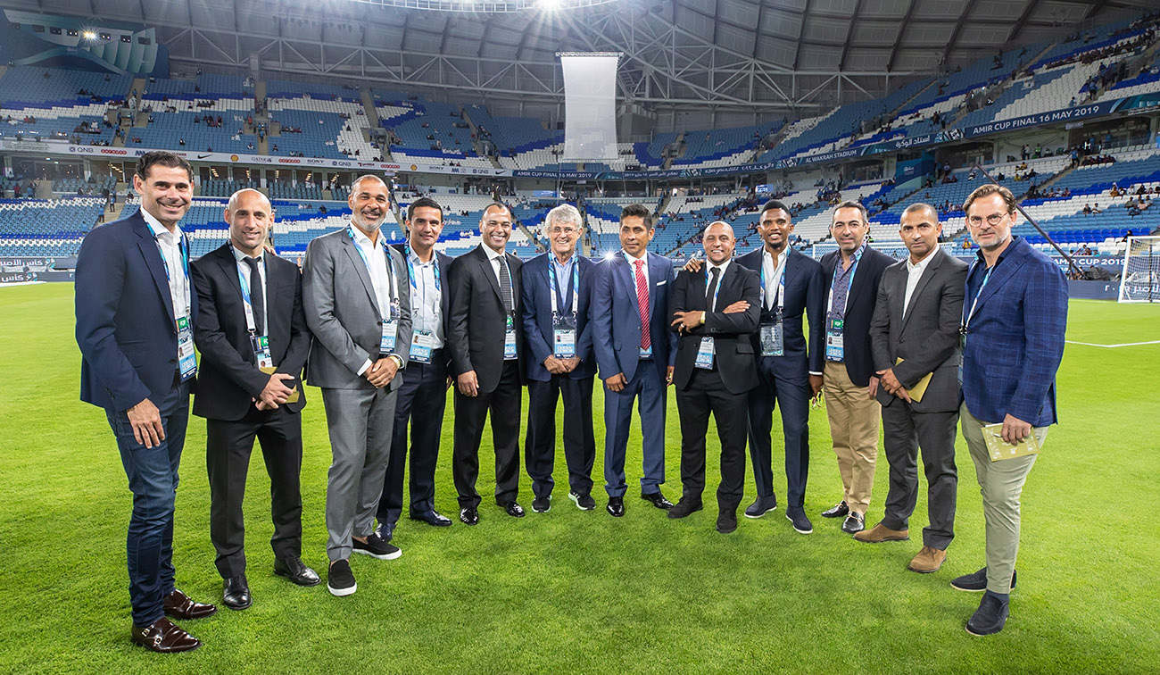 Football Legends in Al Janoub Stadium 