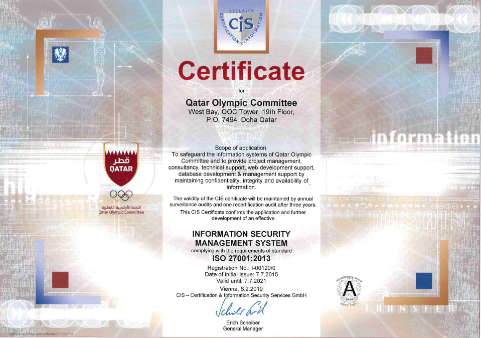 QOC awarded ISO Certifications for IMS and Information Security Management System