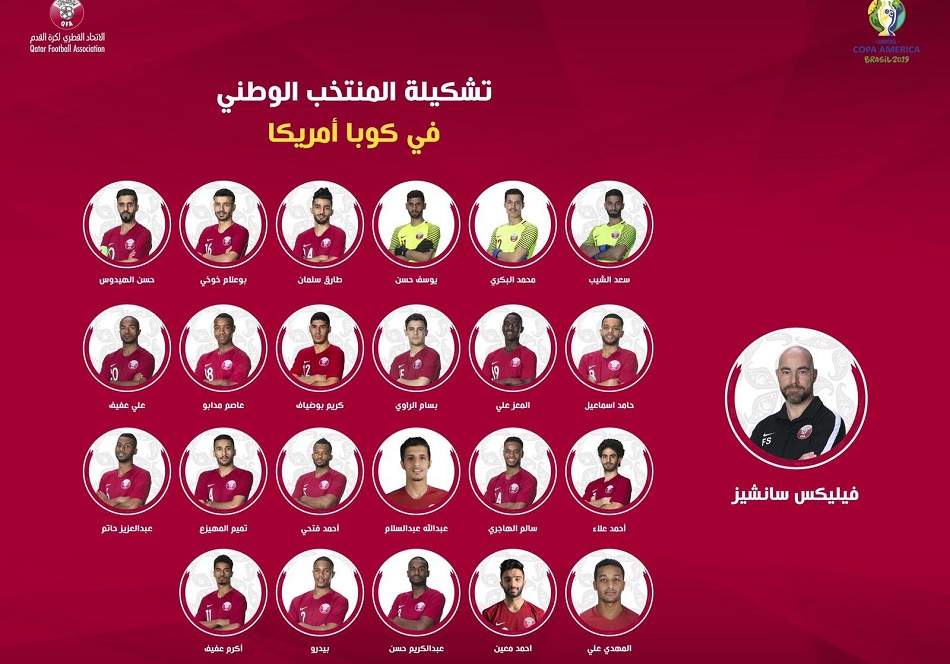 تشكيلة المنتخب القطري في كويا أمريكا