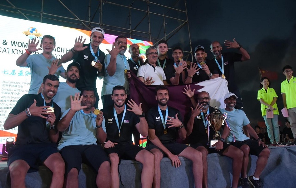 Qatar's beach-handball team