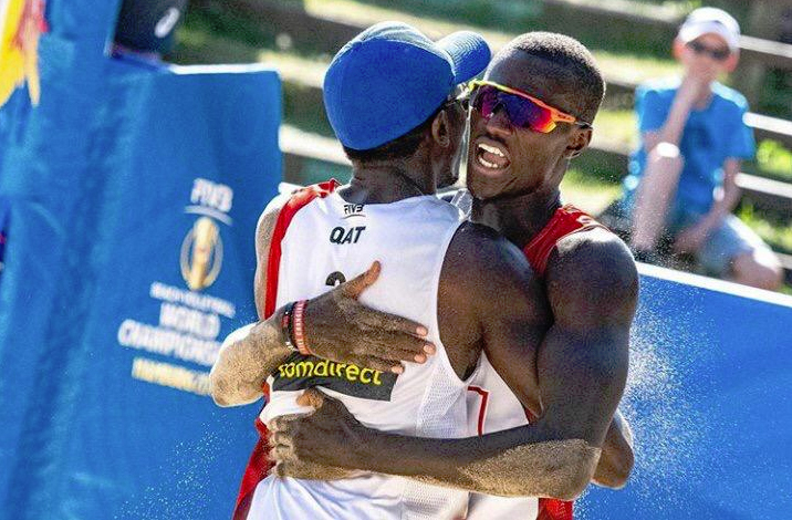 Qatar's Fourth seeds Cherif Younousse and Ahmed Tijan