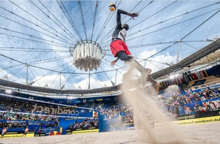 The Qatari beach volleyball team