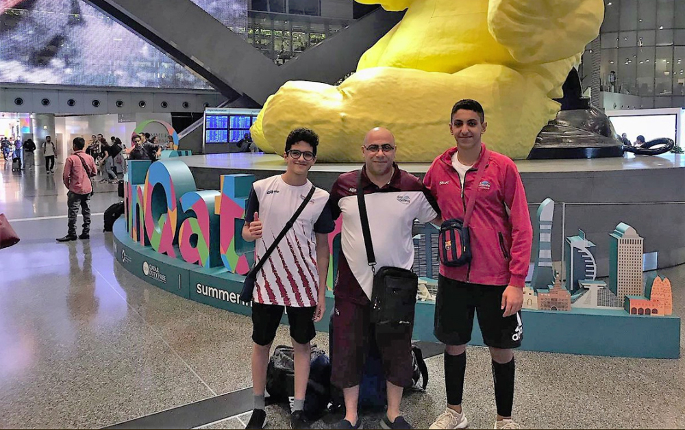 Qatar's Omar Ashraf and Kareem Salah 