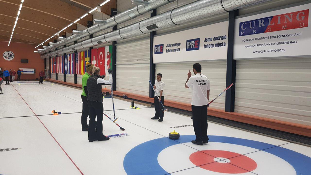 The Qatari Curling team