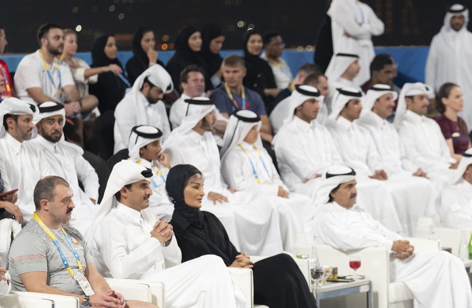 HH the Emir attends Beach Volleyball Final