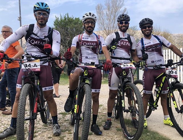 The Qatari cycling team