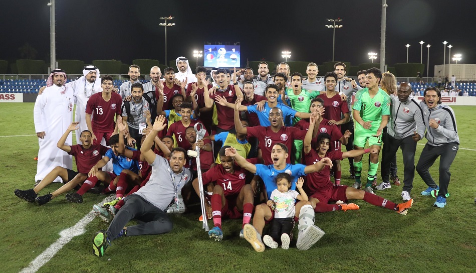 فرحة المنتخب القطري بالتأهل