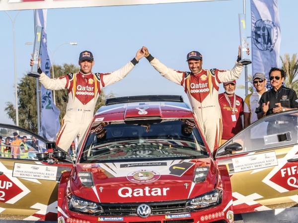 Nasser Al Attiyah together with his French co-driver Mathieu Baumel