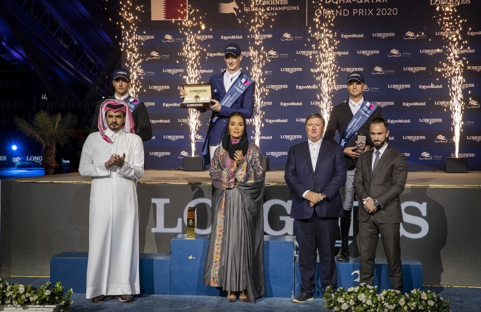صاحبة السمو تتوج الفائز بلقب الجائزة الكبرى لمنافسات الجولة الأولى من جولات لونجين العالمية