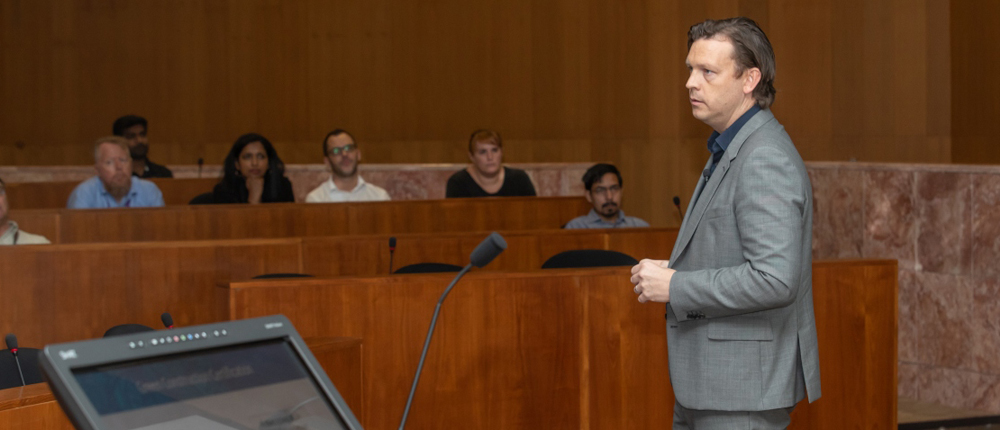 The SC&rsquo;s Orjan Lundberg, Sustainability and Environmental Subject Matter Expert, at a Community Lecture last year.