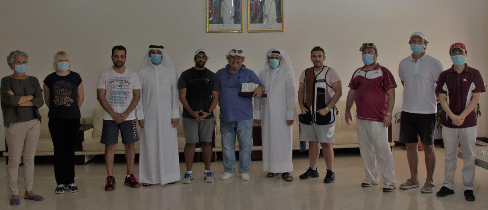 On the sidelines of the ceremony at the Losail Shooting Range clubhouse