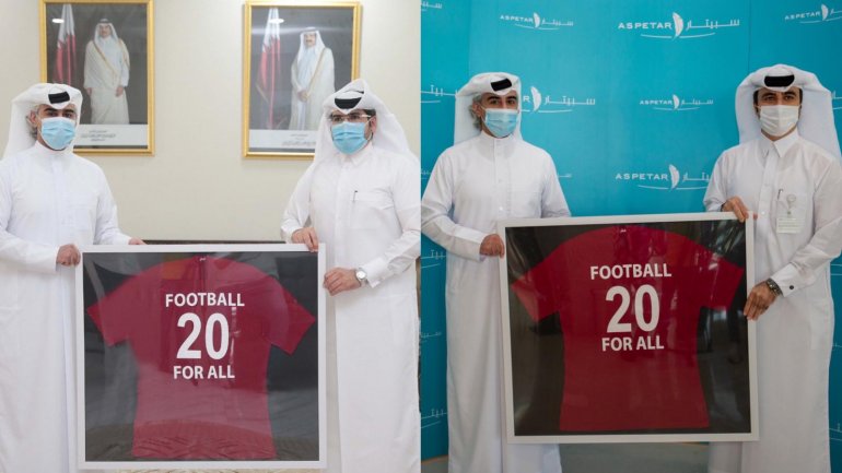 منح جائزة كرة القدم للجميع للهلال الأحمر القطري وسبيتار