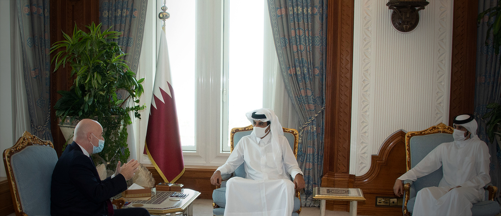 HH The Amir Receives FIFA President