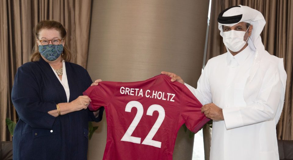 QFA President receives US Charg&eacute; d'Affaires Ambassador 