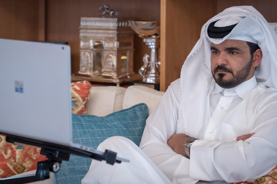 سعادة الشيخ جوعان بن حمد آل ثاني رئيس اللجنة الأولمبية القطرية،