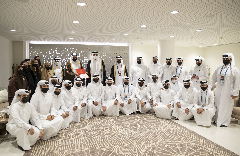 سمو الأمير يستقبل أعضاء فريق ملف الدوحة لاستضافة دورة الألعاب الآسيوية- الدوحة 2030