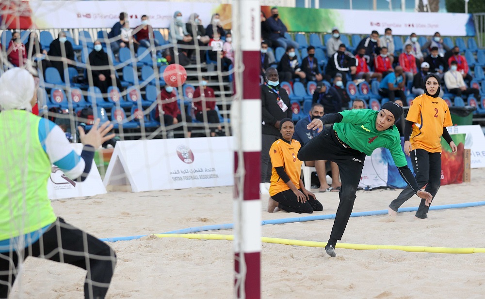 Ladies beach volleyballers wow fans on Day 2 of maiden QOC Beach Games