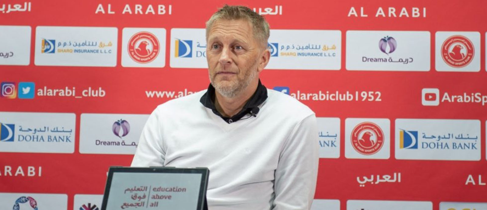  Al Arabi coach Heimir Hallgrimsson