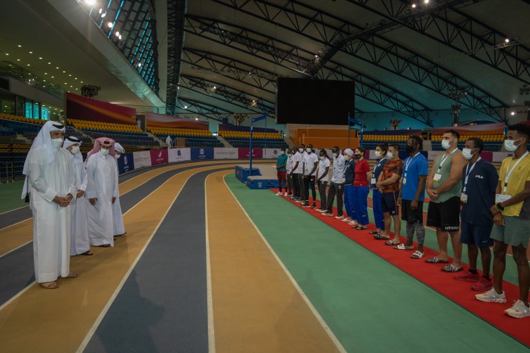 QOC President meets athletes at Aspire Dome