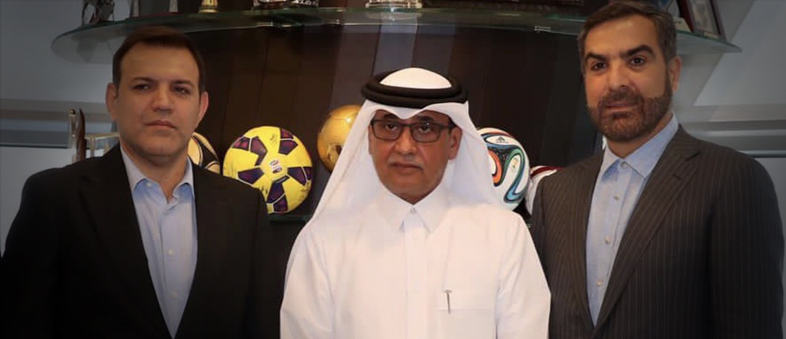 Al Mohannadi meets Iran Football Federation President
