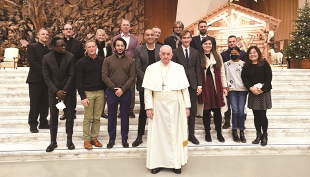 GDC leaders and high-level participants with His Holiness Pope Francis in Vatican City.