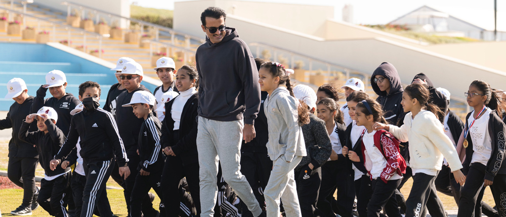 HH Amir participates in National Sport Day