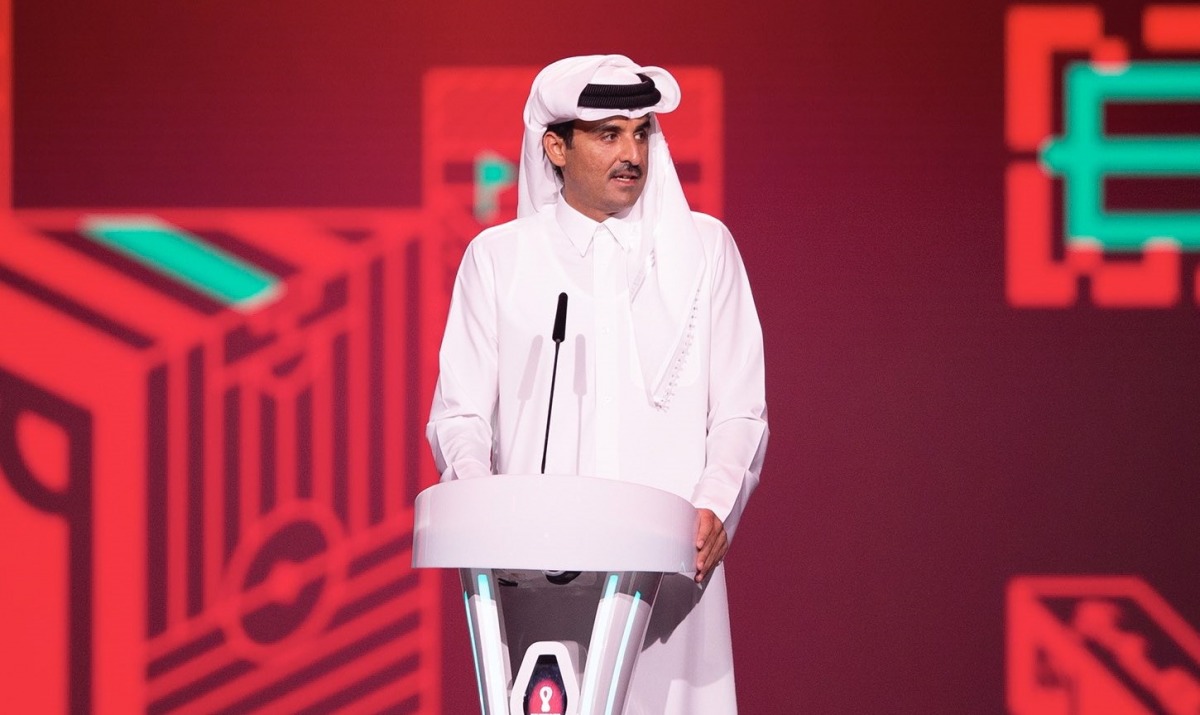 صاحب السمو يشهد قرعة بطولة كأس العالم FIFA قطر 2022