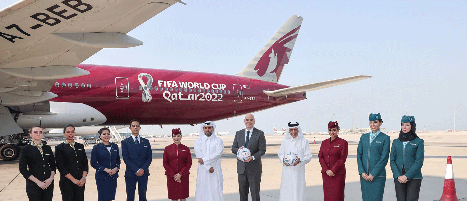 الخطوط القطرية والفيفا يحتفلان بتبقي 20 يوما على انطلاق بطولة كأس العام FIFA قطر 2022