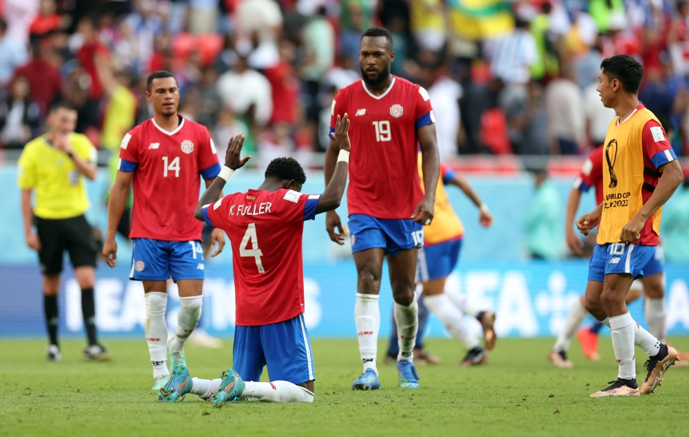 Costa Rica's Keysher Fuller celebrates after the match