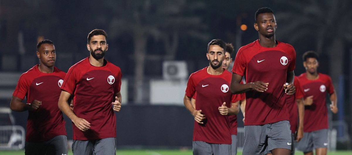 Team Qatar line up for Gulf Cup