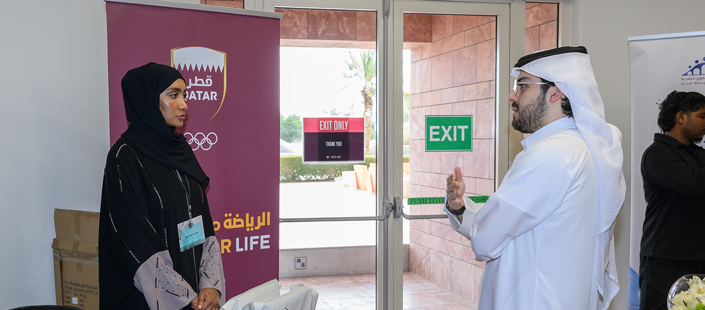 اللجنة الأولمبية القطرية تشارك في معرض جامعة تكساس المهني