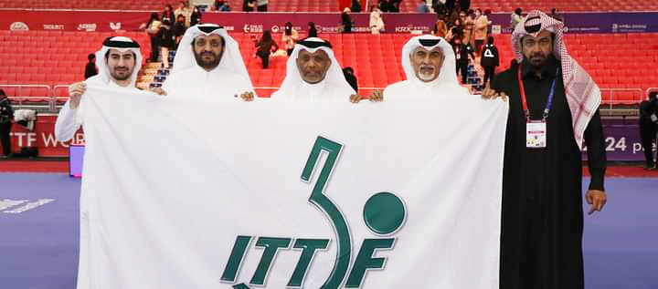 Qatar officially received the flag for the 2025 ITTF World Table Tennis Championships 