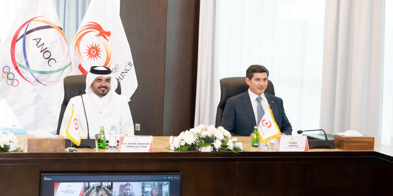 الشيخ جوعان يزور مقر المجلس الأولمبي الآسيوي للمرة الأولى بعد إنتخابه رئيسا